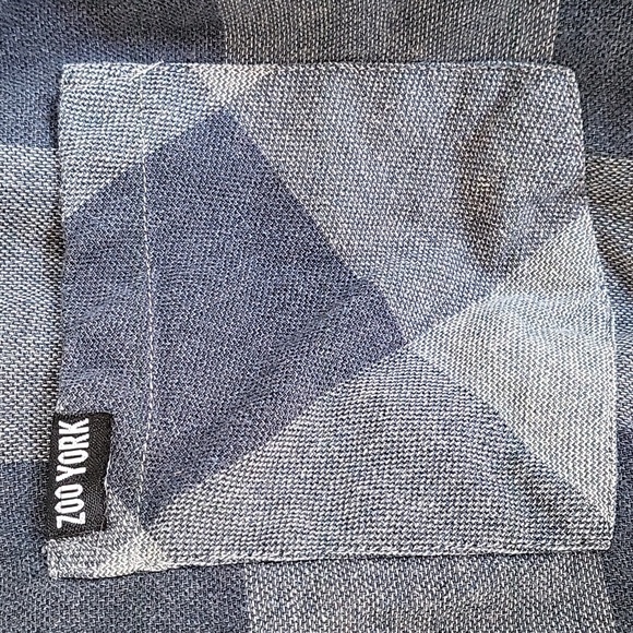 Zoo York Men's Charcoal and Black Plaid Button Down - Picture 7 of 9